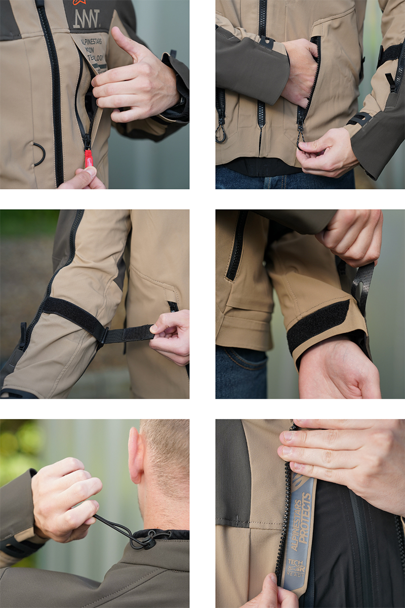 Alpinestars AMT-8 Stretch Drystar XF jacket detailing